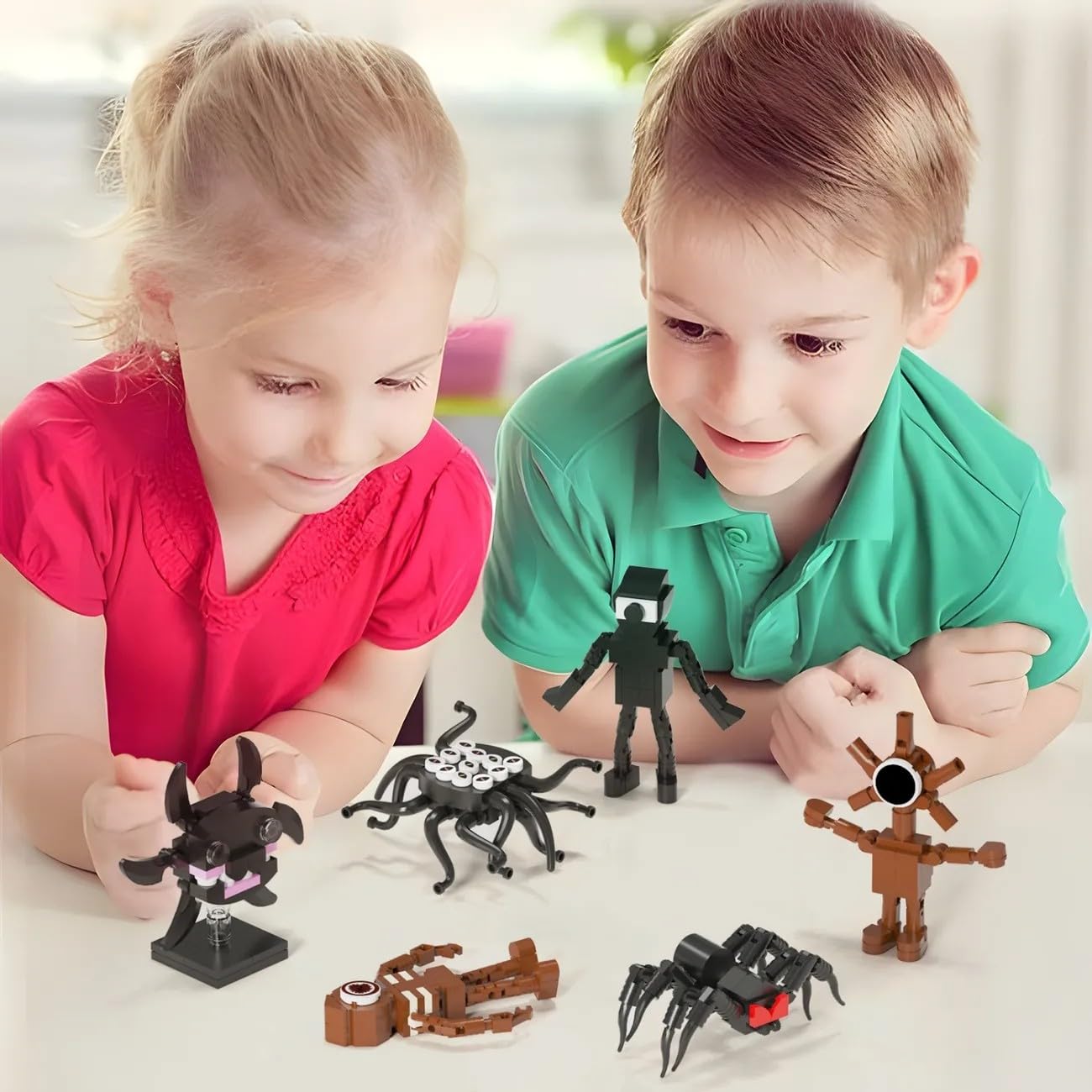 ミニフィギュア ビルディング ブロック セット MOC レインボー